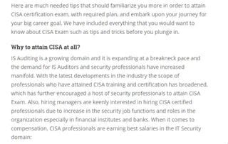 how to pass the cisa.
